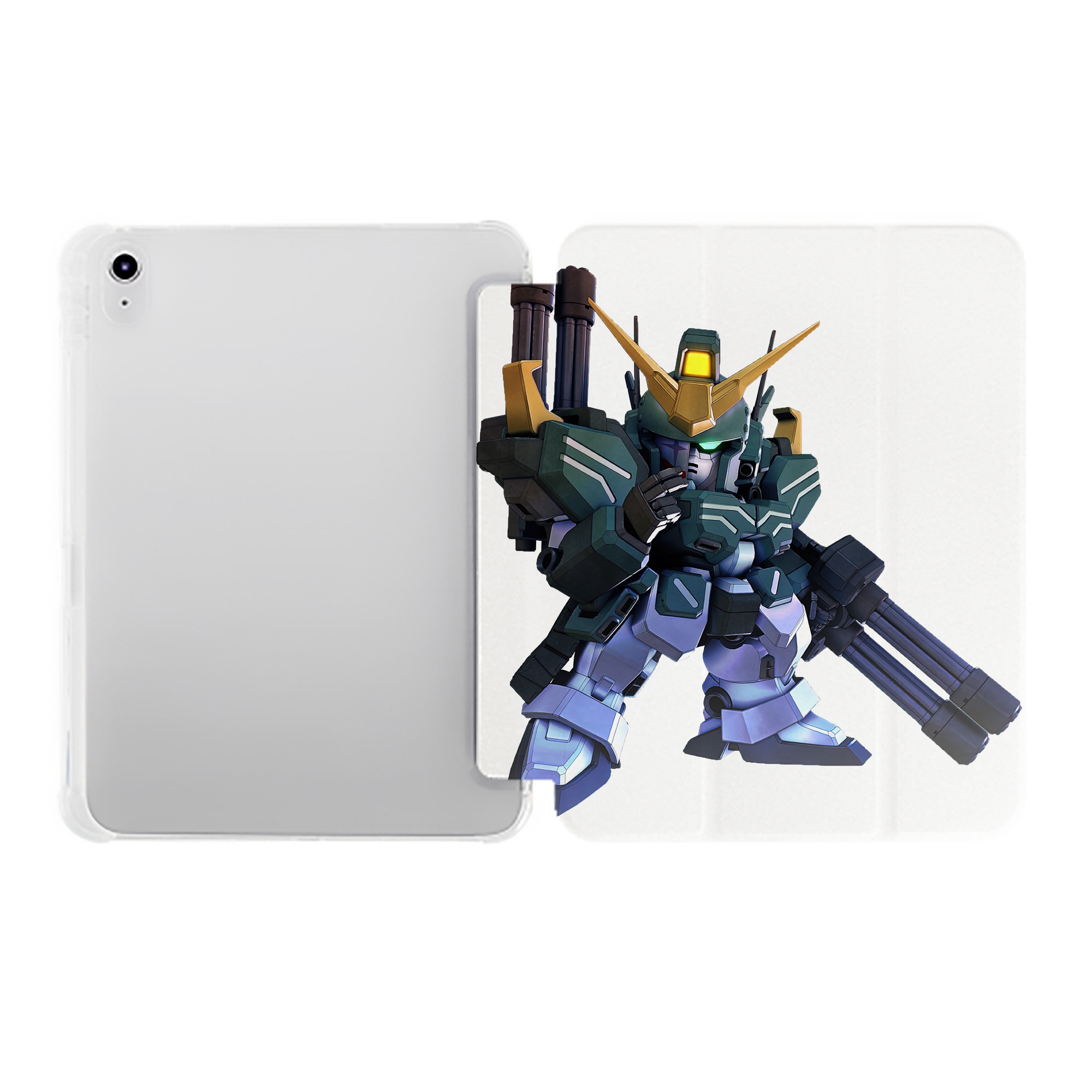 （画像用） 機動戦士ガンダム Mobile Suit Gundam IPad ケース ペン収納付き 三つ折りスタンド PUレザー×シリコン 対応機種9.5/10.5/10.9インチ